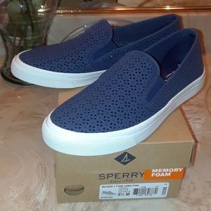Sperry, the Seaside Nautical Perf Slip-On Sneakers